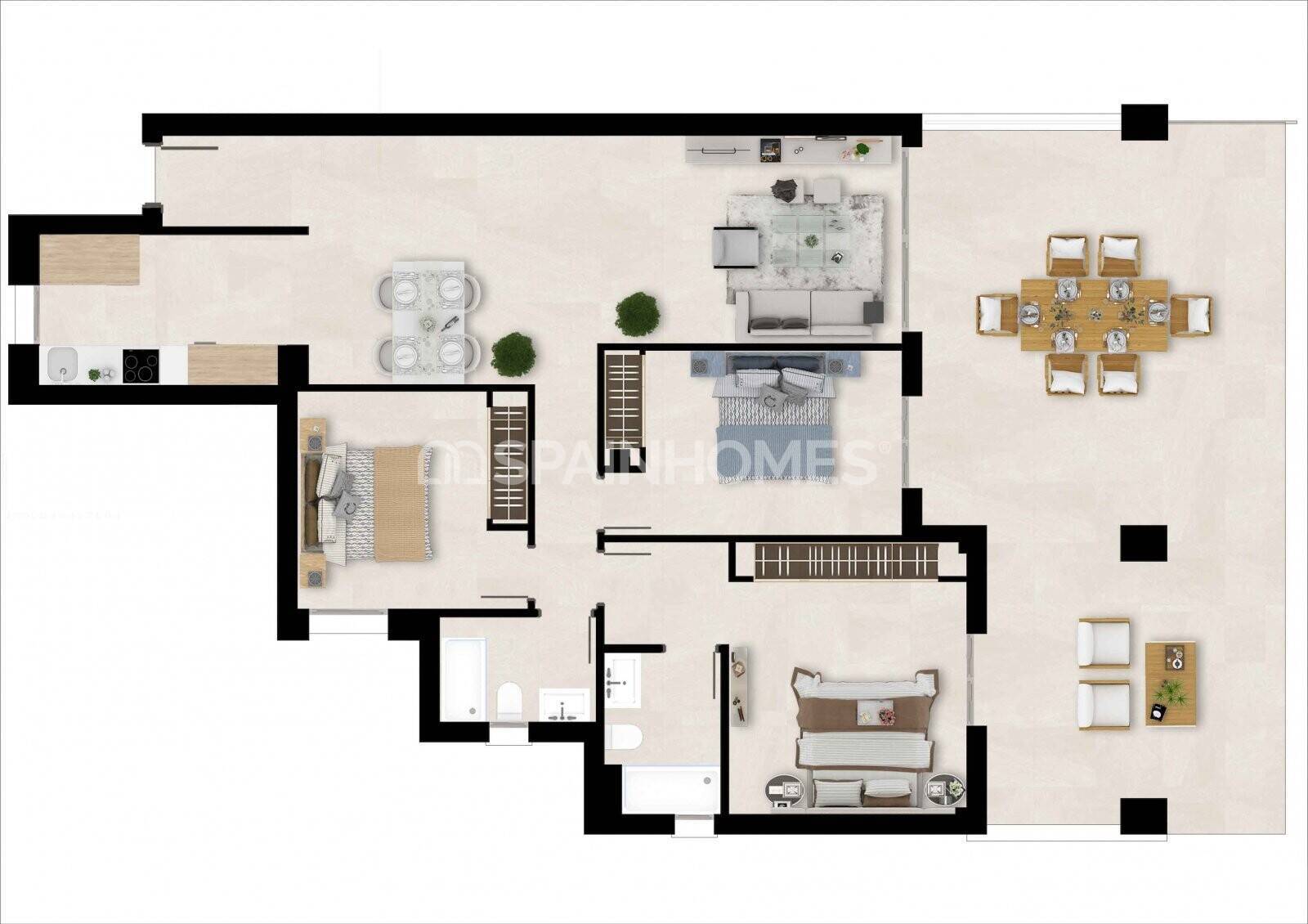 Квартира в Эстепона, Малага, Испания 2 спальни, 90м2 №91759