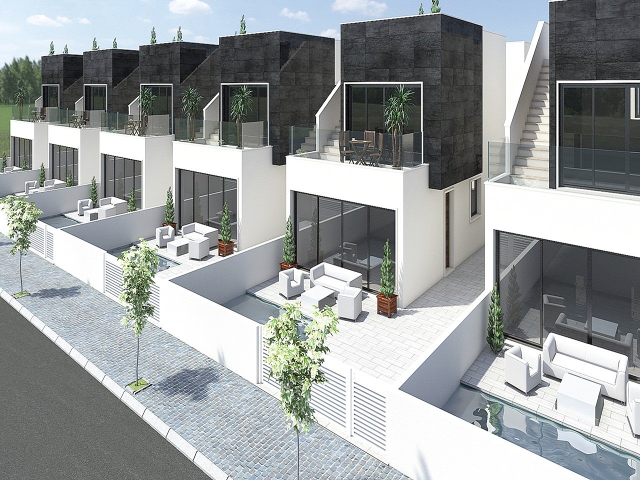 Hus i San Pedro del Pinatar, Murcia, Spanien 3 sovrum, 108 kvm. Nr. 23306
