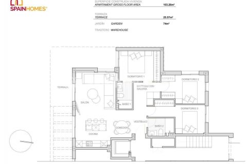 Apartment for sale Torre-Pacheco, Murcia, Spain 3 bedrooms, 102 sq.m. No. 108380 - photo 23