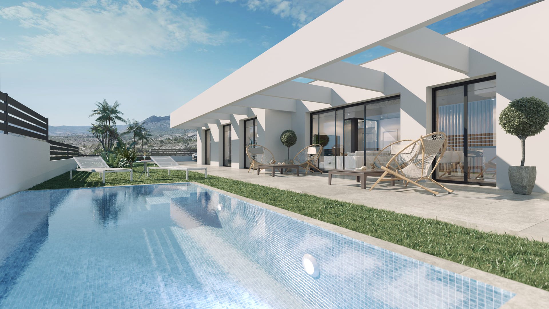 Villa a Finestrat, Alicante, Spagna 3 camere da letto, 250 mq. N° 110678