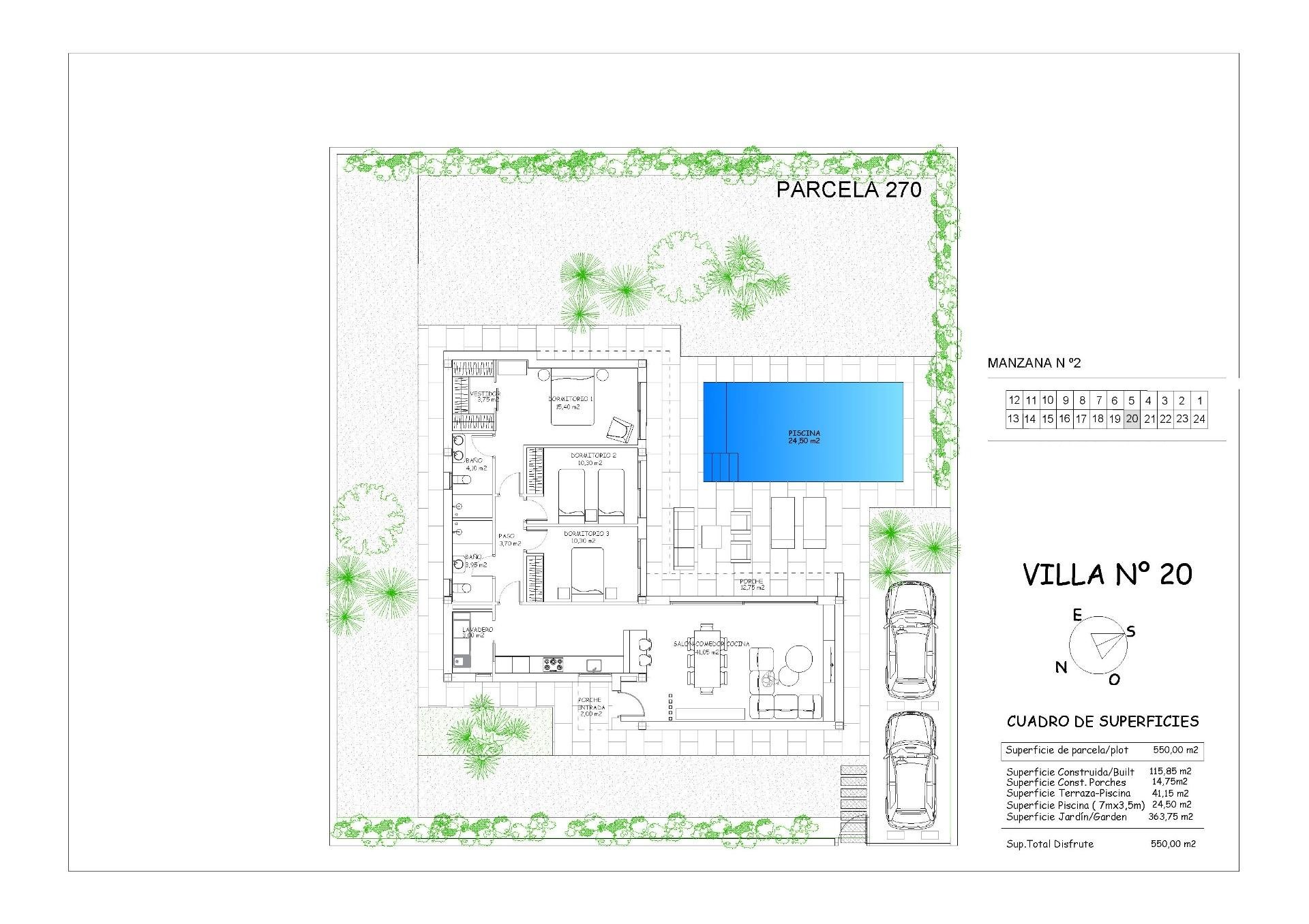 Villa i Calasparra, Murcia, Spanien 3 sovrum, 115 kvm. Nr. 112705