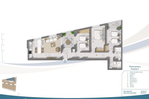 Wohnung zum Verkauf San Pedro del Pinatar, Murcia, Spanien 3 Schlafzimmer, 102 m2 Nr. 112809 - Foto 12