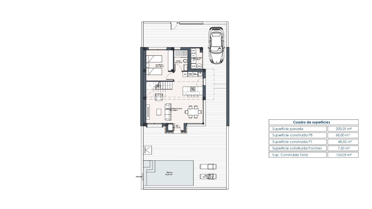 Villa Laguna Azul, Ciudad Quesada, Alicante, Spānijā 3 istabas, 116 m2 Nr. 89329