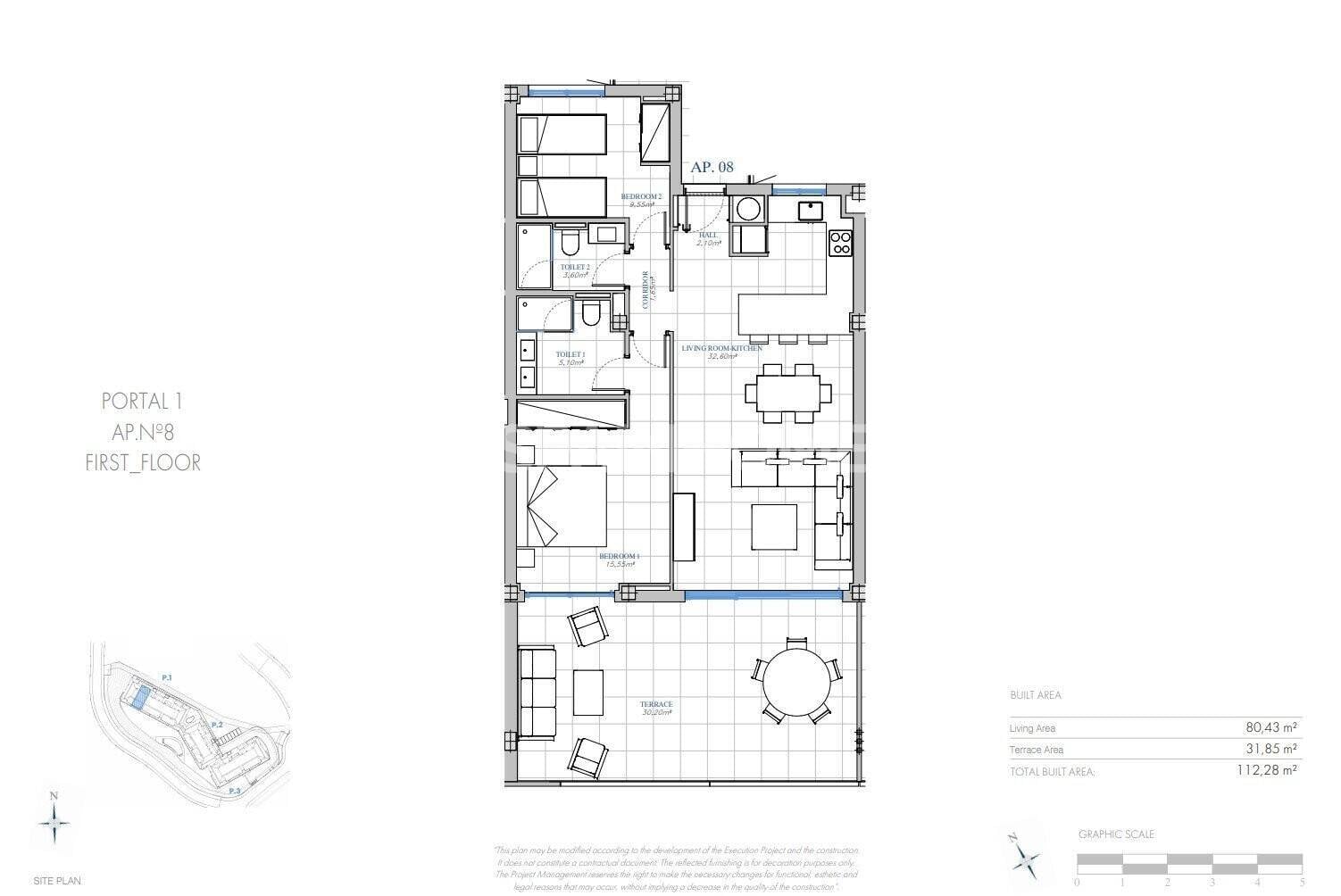 Apartamento en Fuengirola, Málaga, España 2 dormitorios, 86 m2 No. 60492