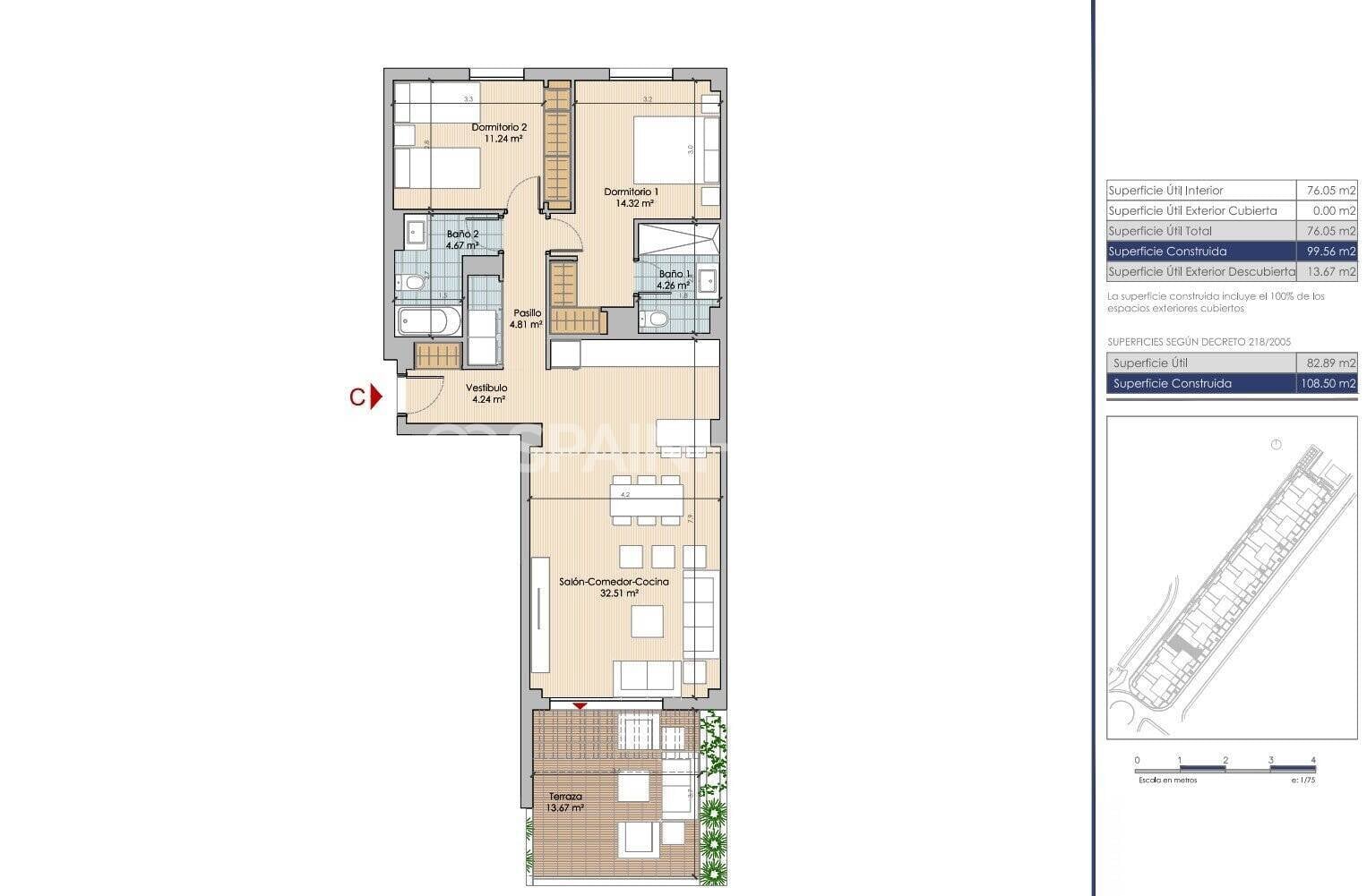 Appartamento a Benalmadena, Malaga, Spagna 2 camere da letto, 77 mq. N° 104483