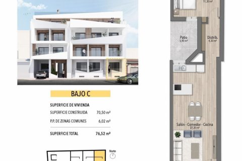 Huoneisto myytävänä Torrevieja, Alicante, Espanja, 1 makuuhuone, 71 m2 No. 114729 - kuva 12