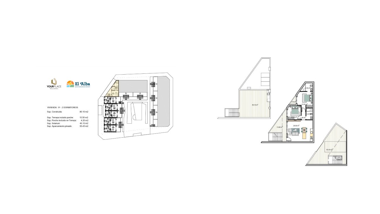 Appartamento in El Alba Rainbow Your Place, Murcia, Spagn, 2 camere da letto, 80.1 mq. N° 104349
