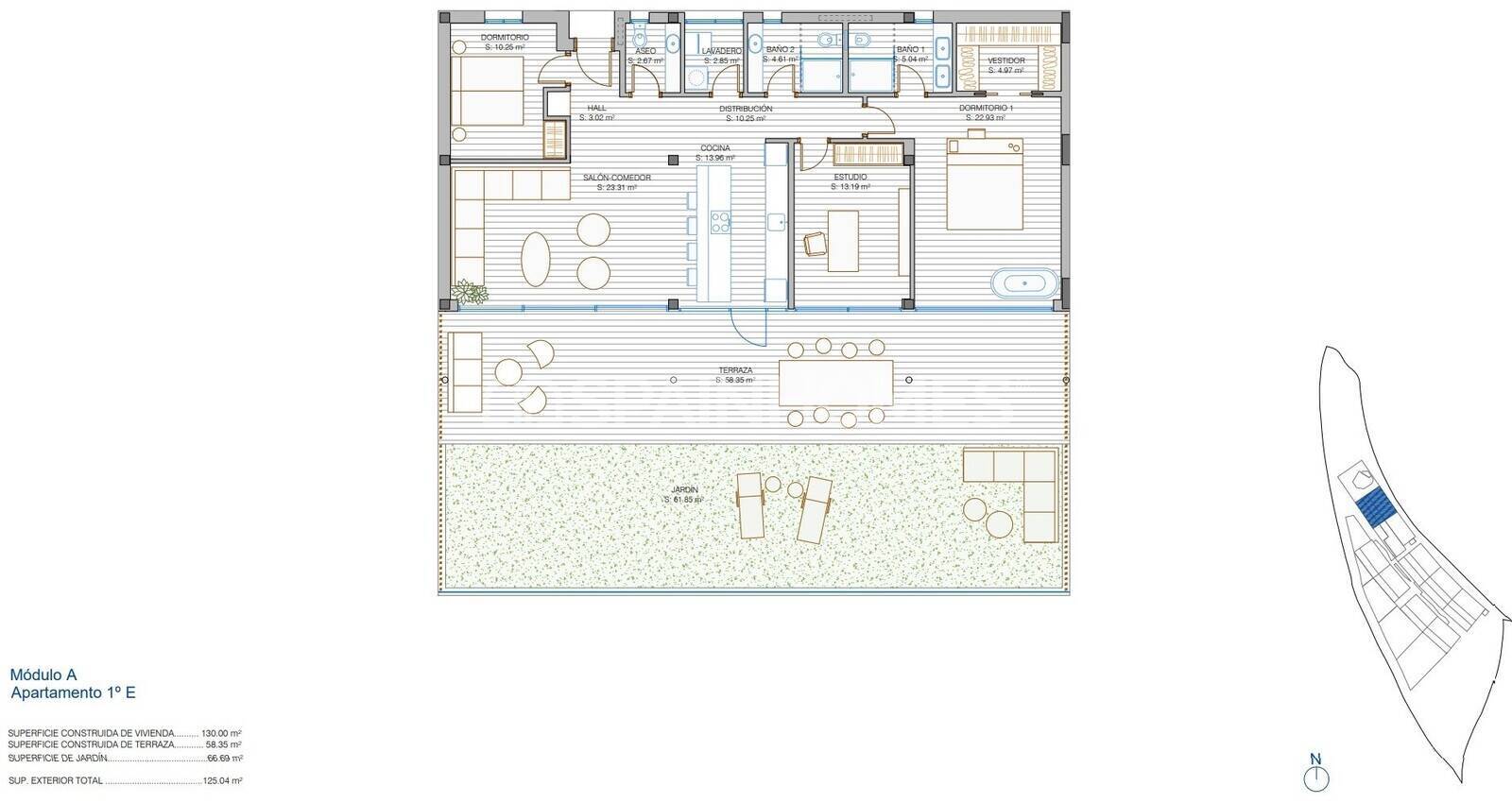 Apartment in Mijas, Malaga, Spain 3 bedrooms, 130 sq.m. No. 48580