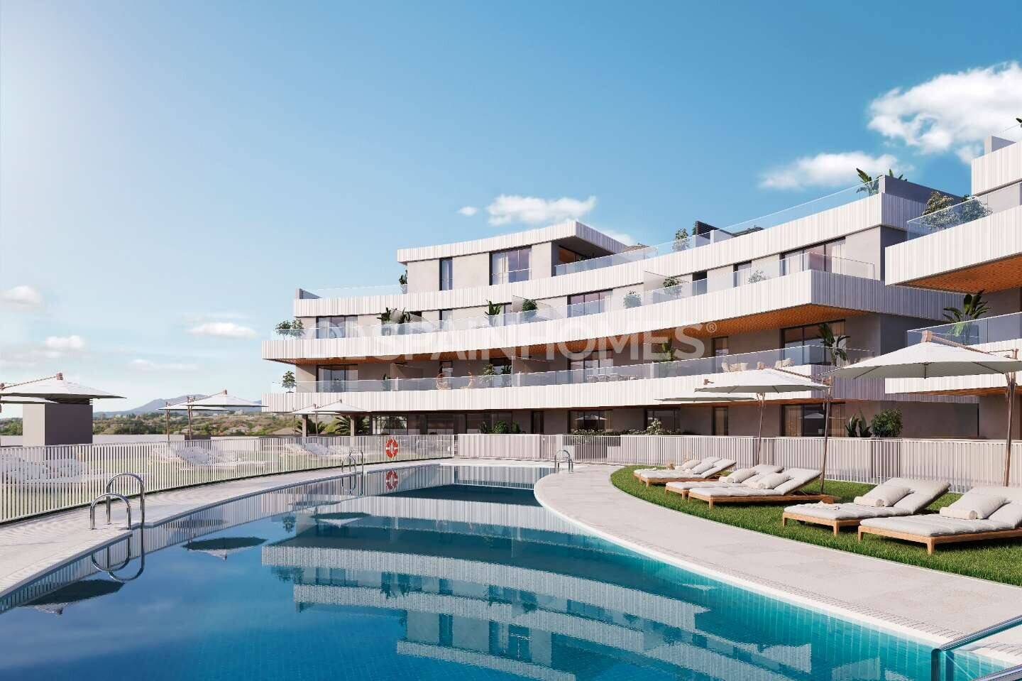 Apartment à Estepona, Malaga, Espagne 2 chambres, 95 m2 No. 55786