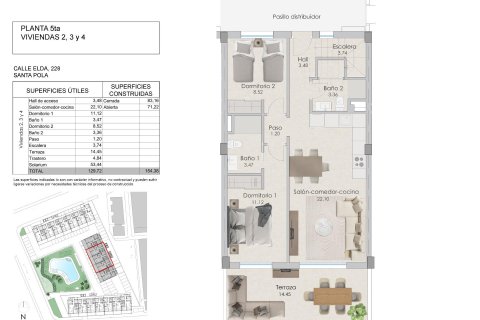 Dzīvoklis pārdošanā Santa Pola, Alicante, Spānijā 2 istabas, 146 m2 Nr. 114057 - attēls 7