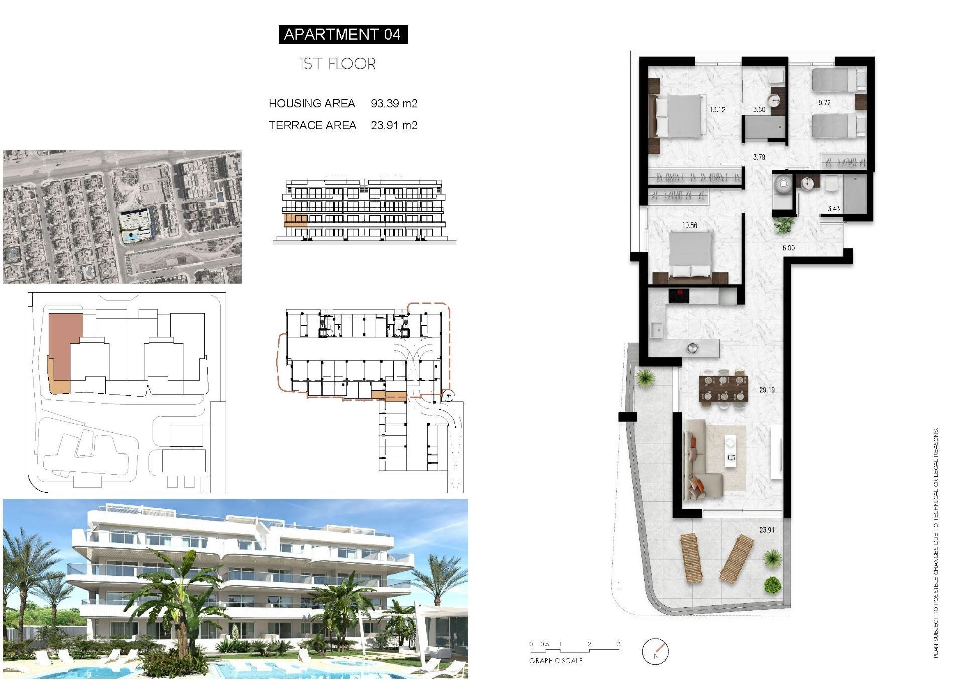 Apartament w Alicante, Hiszpania 3 sypialnie, 93 mkw. nr 111430