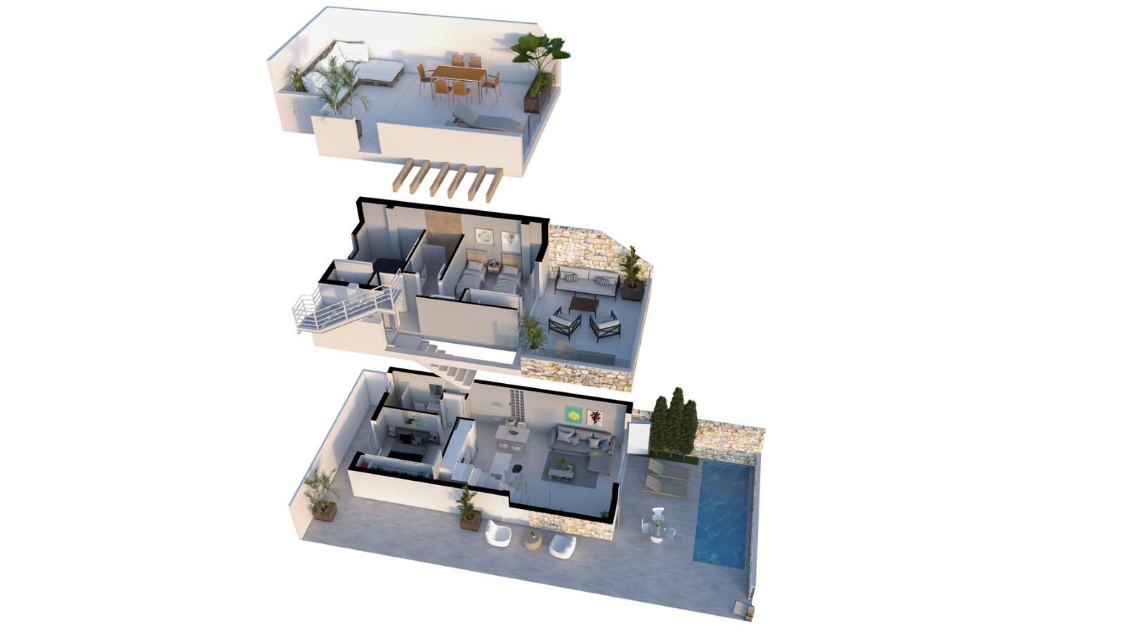 House in Los Alcazares, Murcia, Spain 3 bedrooms, 90 sq.m. No. 23173