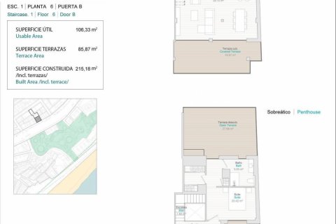 Penthäuser zum Verkauf Villajoyosa, Alicante, Spanien 3 Schlafzimmer, 106 m2 Nr. 112685 - Foto 6