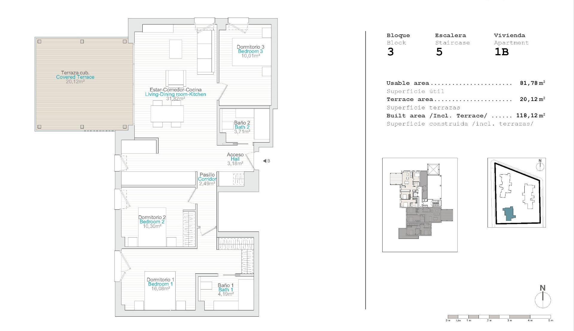 Wohnung in El Verger, Alicante, Spanien 3 Schlafzimmer, 97 m2 Nr. 94769