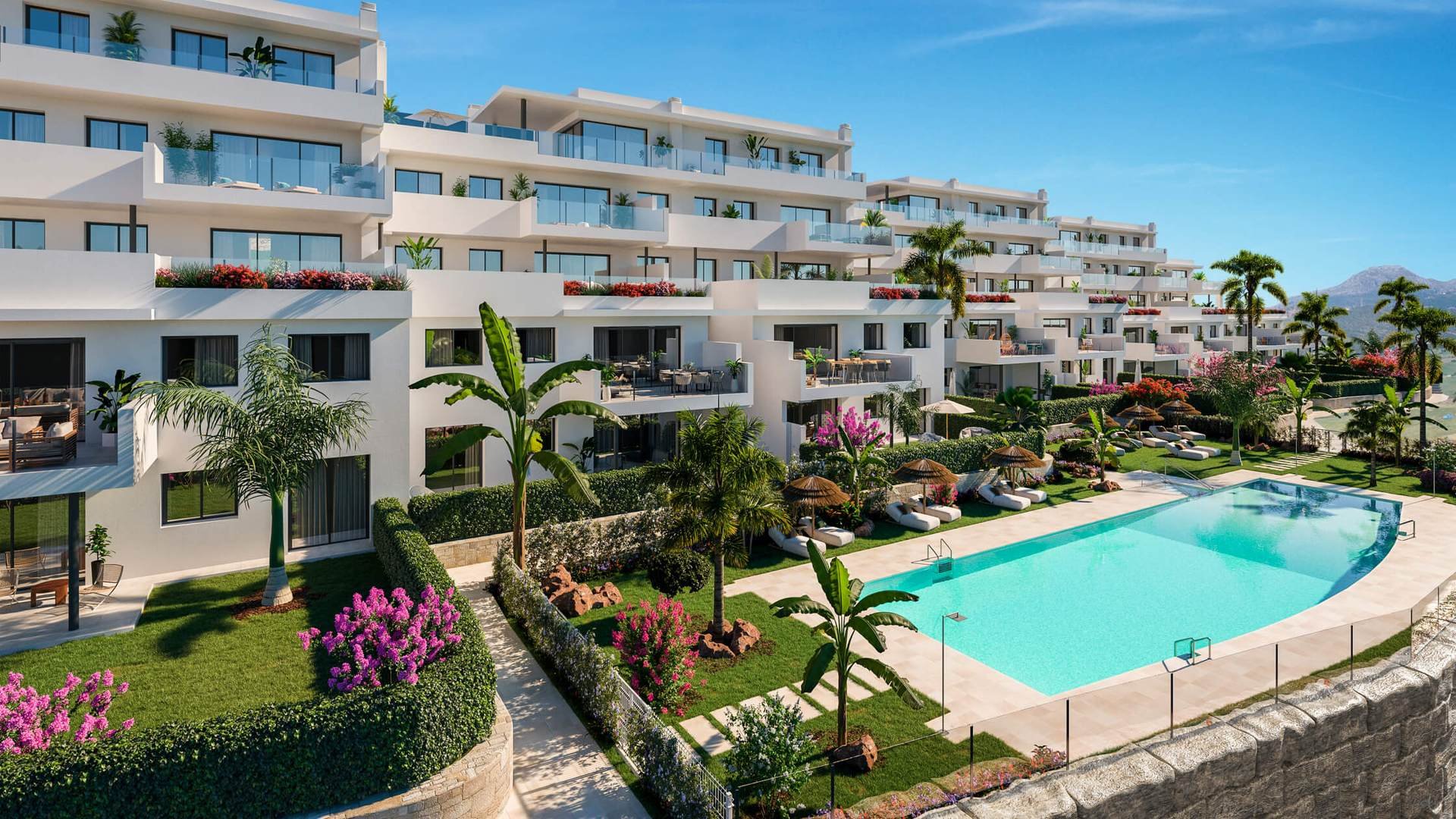 Apartment in LAS TERRAZAS DE CORTESIN BON AIR, Casares, Malaga, Spa, 3 bedrooms, 147 sq.m. No. 93363