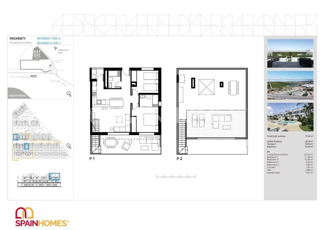 Attico a Torrevieja, Alicante, Spagna 2 camere da letto, 77 mq. N° 82298