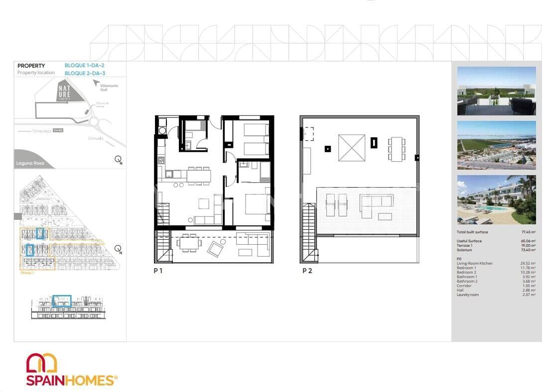 Attico a Torrevieja, Alicante, Spagna 2 camere da letto, 77 mq. N° 82298