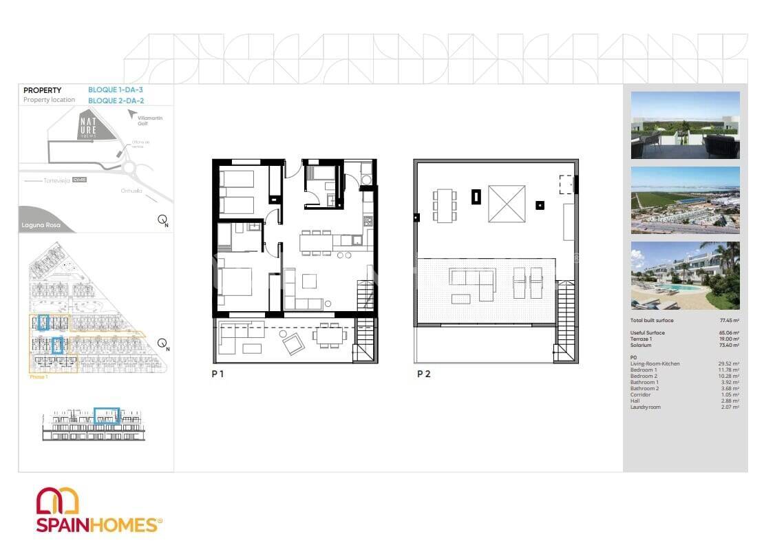 Attico a Torrevieja, Alicante, Spagna 2 camere da letto, 77 mq. N° 82298