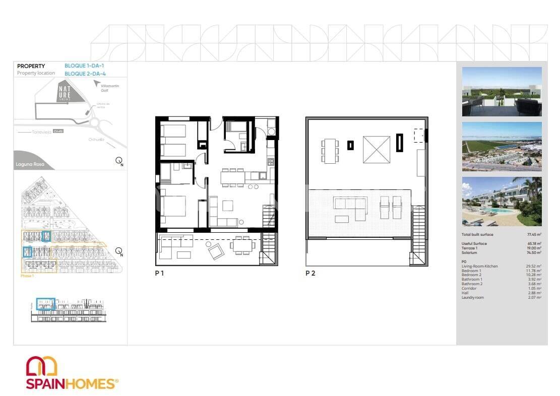 Attico a Torrevieja, Alicante, Spagna 2 camere da letto, 77 mq. N° 82298