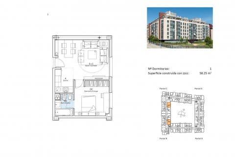 Apartment for sale Madrid, Spain 1 bedroom, 58 sq.m. No. 101335 - photo 7