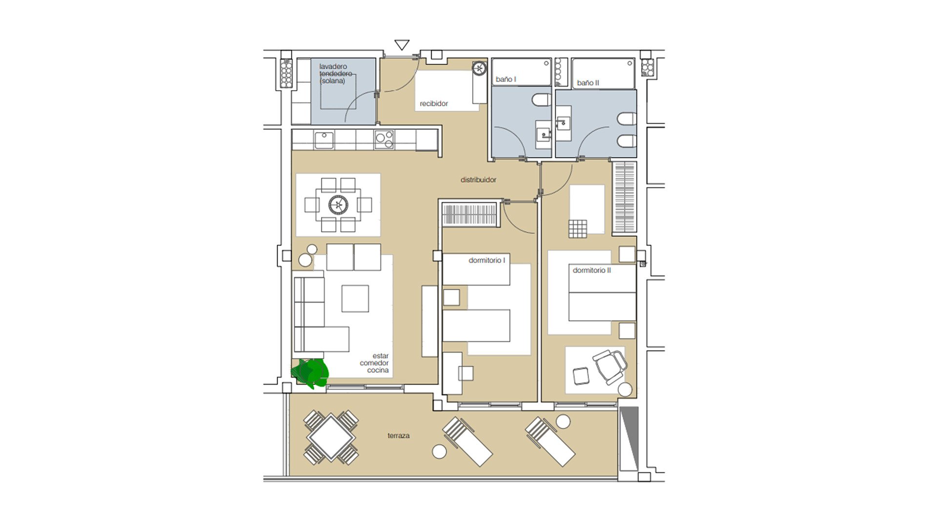 Apartment in Sotavento Suites, Santa Cruz de Tenerife, Tenerife, Spain 2 bedrooms, 121.28 sq.m. No. 89275