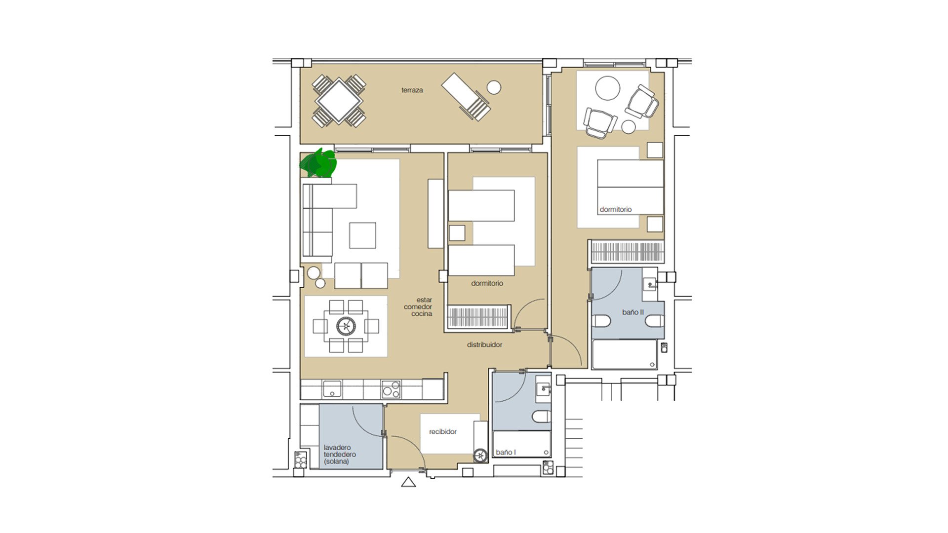 Apartament w Sotavento Suites, Santa Cruz de Tenerife, Tenerife, Hiszpania 2 sypialnie, 119.8 mkw. nr 89277