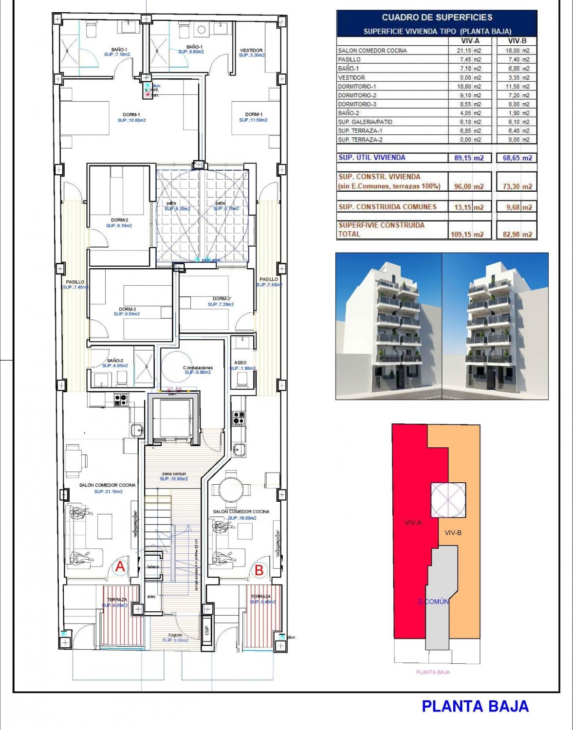 Dzīvoklis Torrevieja, Alicante, Spānijā 3 istabas, 96 m2 Nr. 112746