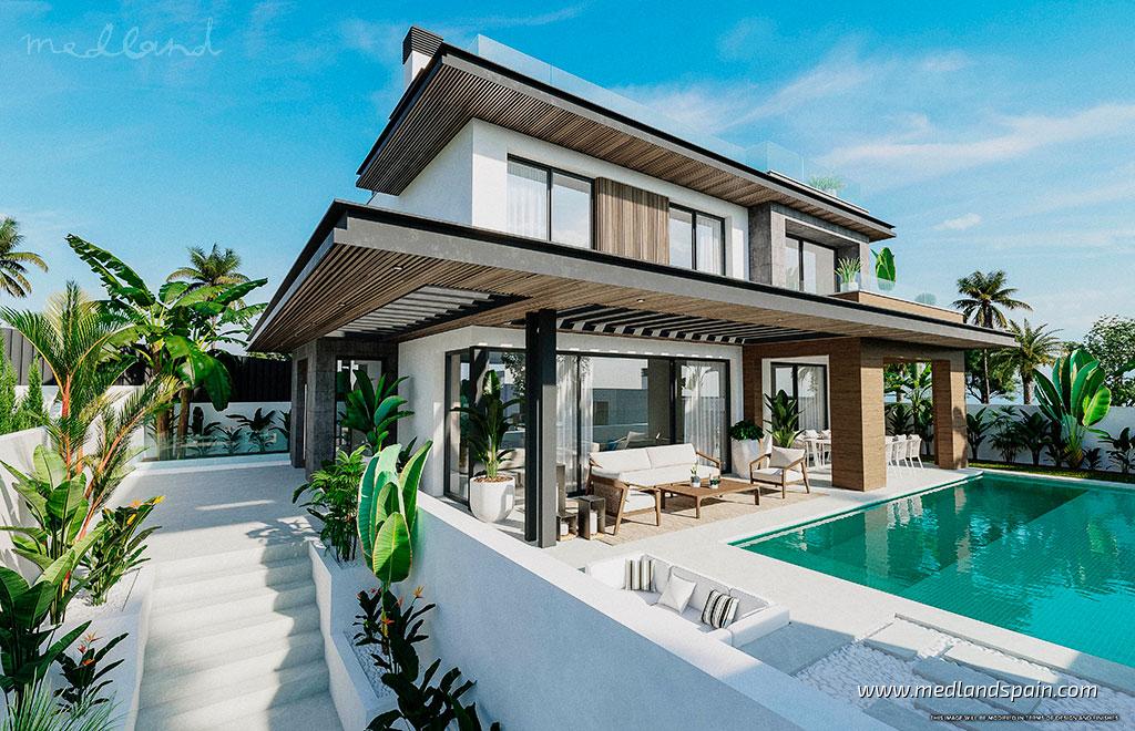 Villa a Mijas Costa, Malaga, Spagna 3 camere da letto, 226 mq. N° 55841