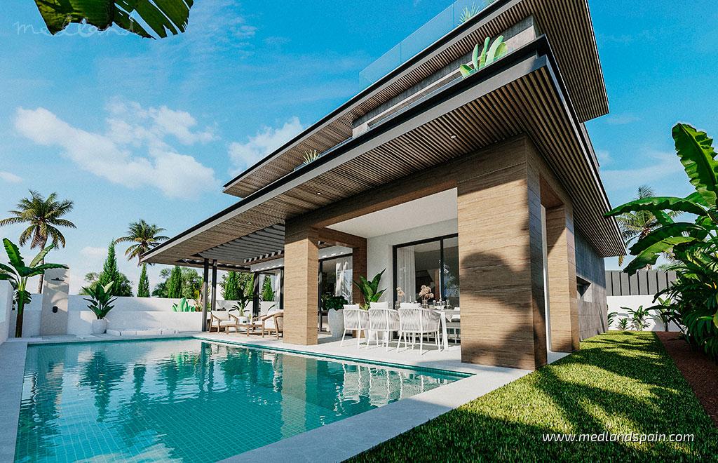 Villa a Mijas Costa, Malaga, Spagna 3 camere da letto, 226 mq. N° 55841