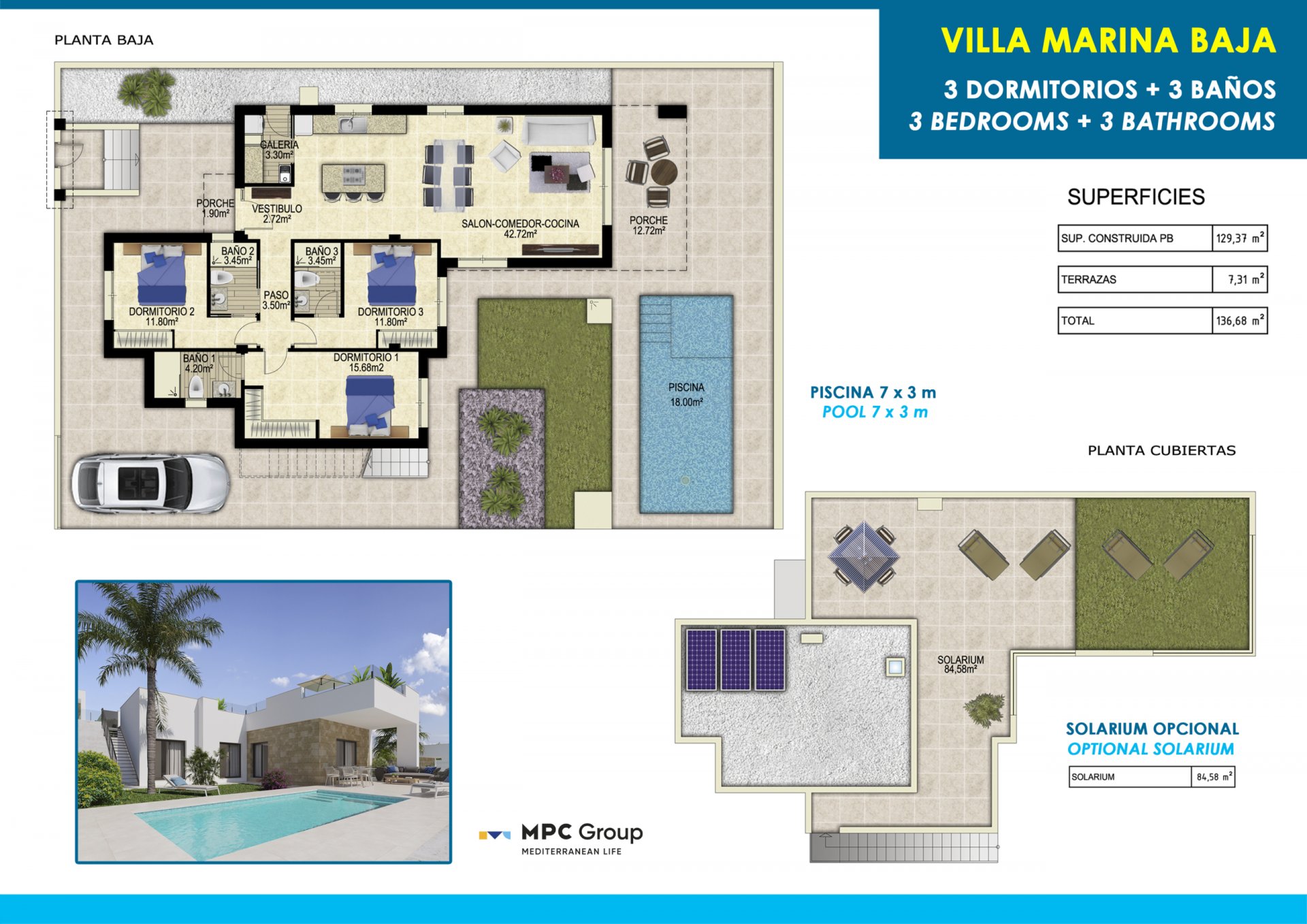 Hus i Alicante, Spanien 3 sovrum, 130 kvm. Nr. 113599