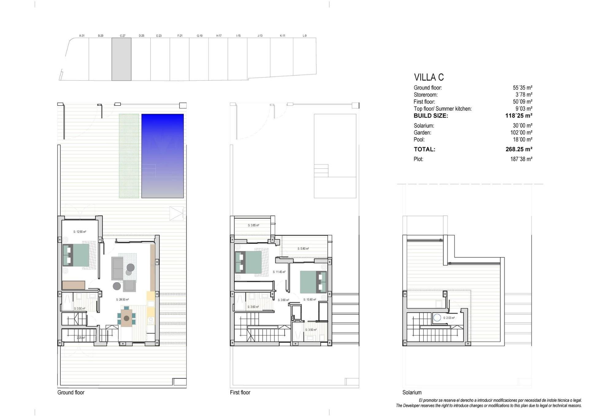 Willa w Los Alcazares, Murcia, Hiszpania 3 sypialnie, 118 mkw. nr 101801