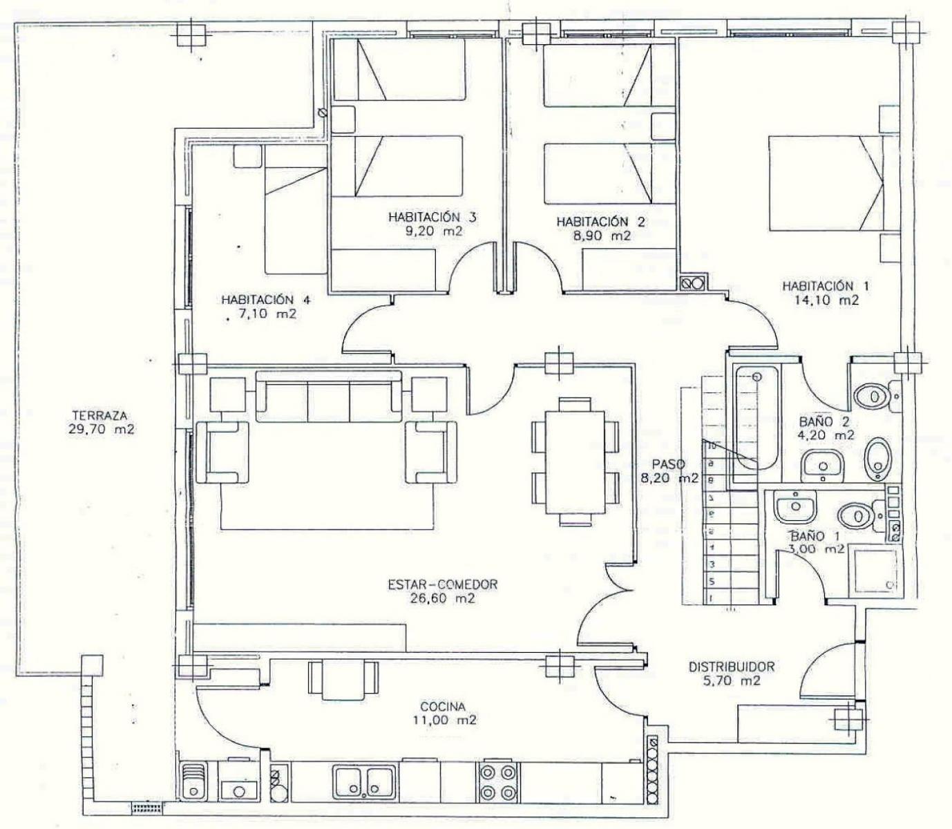 Wohnung in Salou, Tarragona, Spanien 4 Schlafzimmer, 141 m2 Nr. 21943