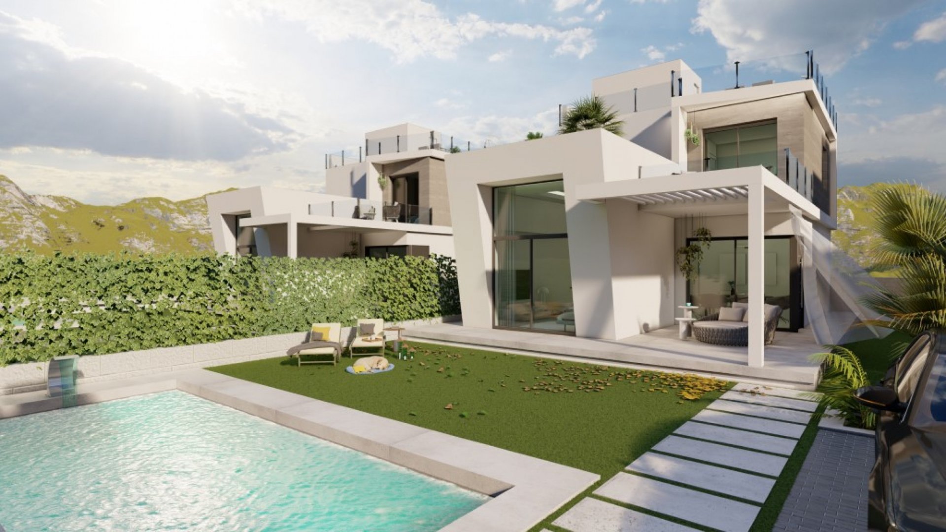 Villa i Finestrat, Alicante, Spanien 3 sovrum, 128 kvm. Nr. 87445