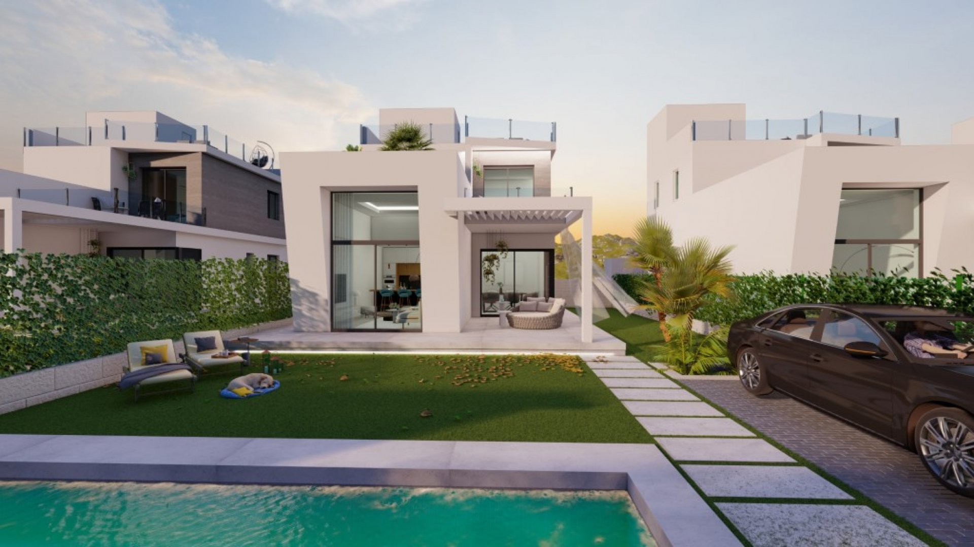 Villa i Finestrat, Alicante, Spanien 3 sovrum, 128 kvm. Nr. 87445