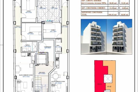 Wohnung zum Verkauf Torrevieja, Alicante, Spanien 3 Schlafzimmer, 96 m2 Nr. 114807 - Foto 13