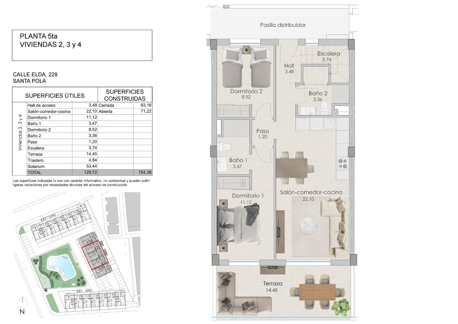 Penthouse in Santa Pola, Alicante, Spain 2 bedrooms, 146 sq.m. No. 103437