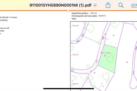 Zemes gabals pārdošanā Altea, Alicante, Spānijā 274 m2 Nr. 109091 - attēls 6