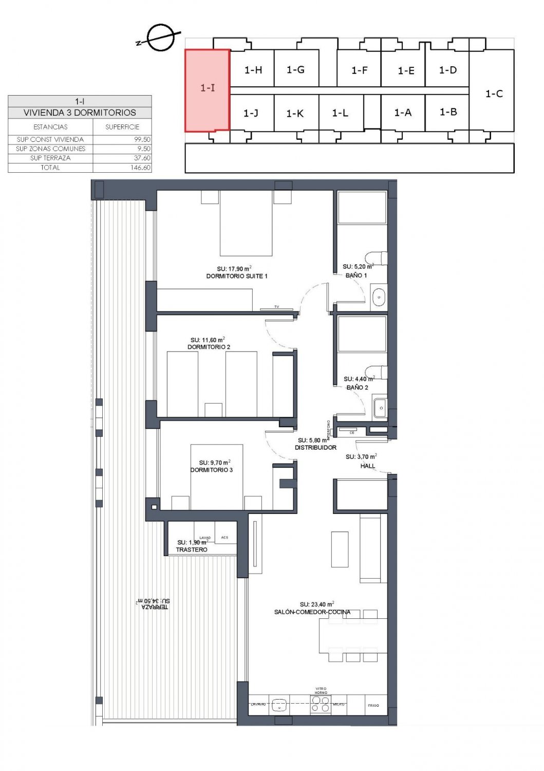 Huoneisto Benijofar, Alicante, Espanja 3 makuuhuonetta, 91 m2 No. 94755