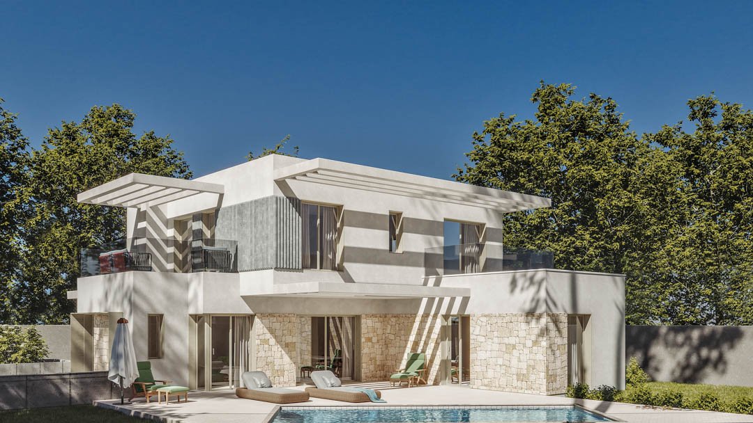 Villa i Finestrat, Alicante, Spanien 3 sovrum, 252 kvm. Nr. 84684
