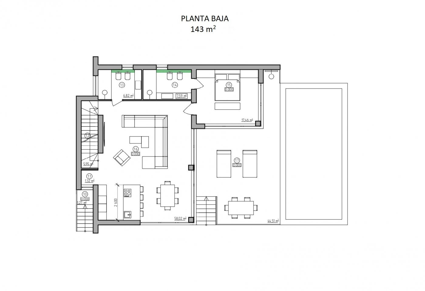 Villa i La Zenia, Alicante, Spanien 4 sovrum, 333 kvm. Nr. 103614