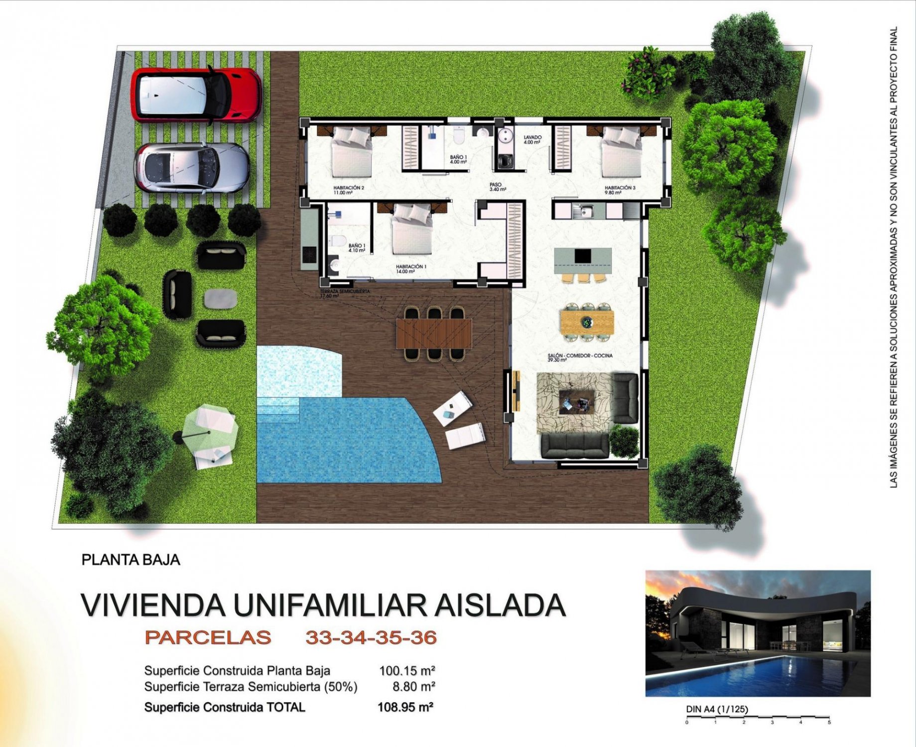Huvila Los Montesinos, Alicante, Espanja 3 makuuhuonetta, 108 m2 No. 103507