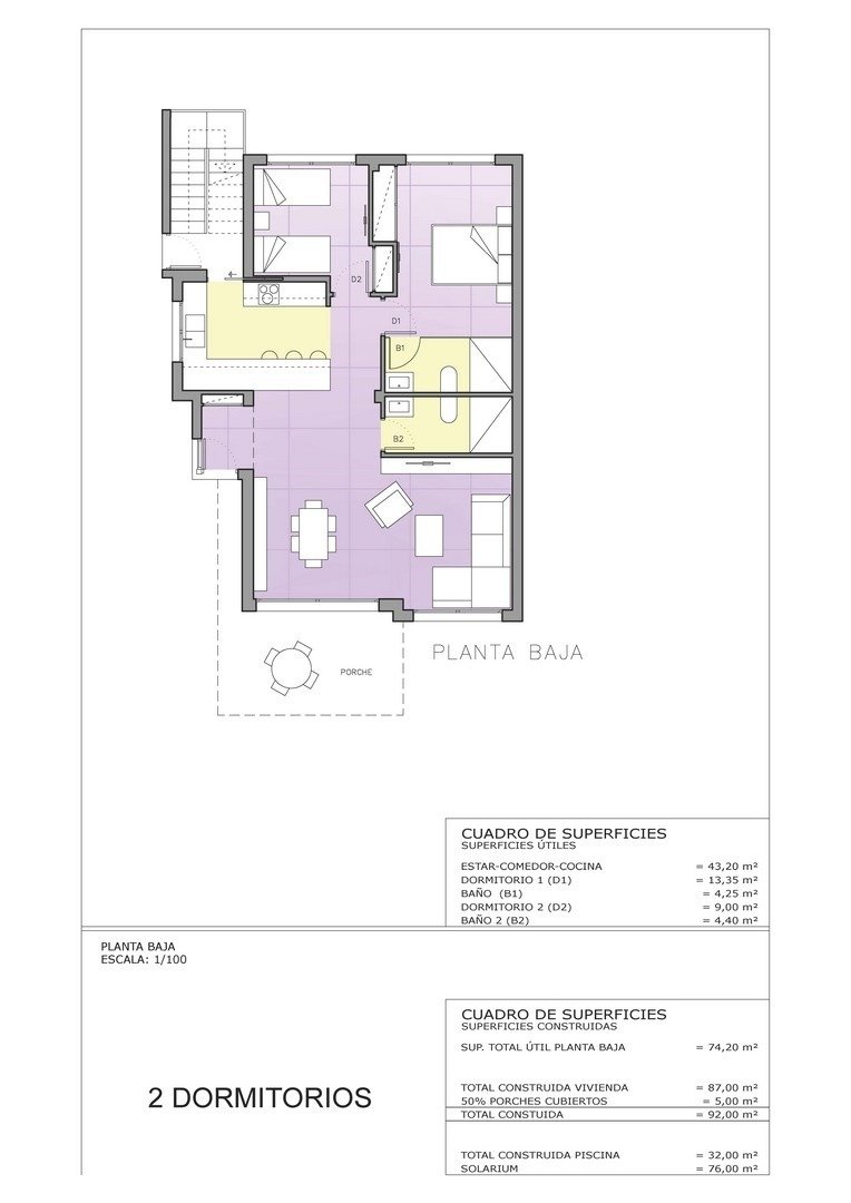 Villa a Cartagena, Murcia, Spagna 2 camere da letto, 92 mq. N° 111228