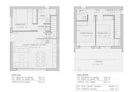 Villa for sale in Orihuela, Alicante, Spain 3 bedrooms, 106 sq.m. No. 52698 - photo 14