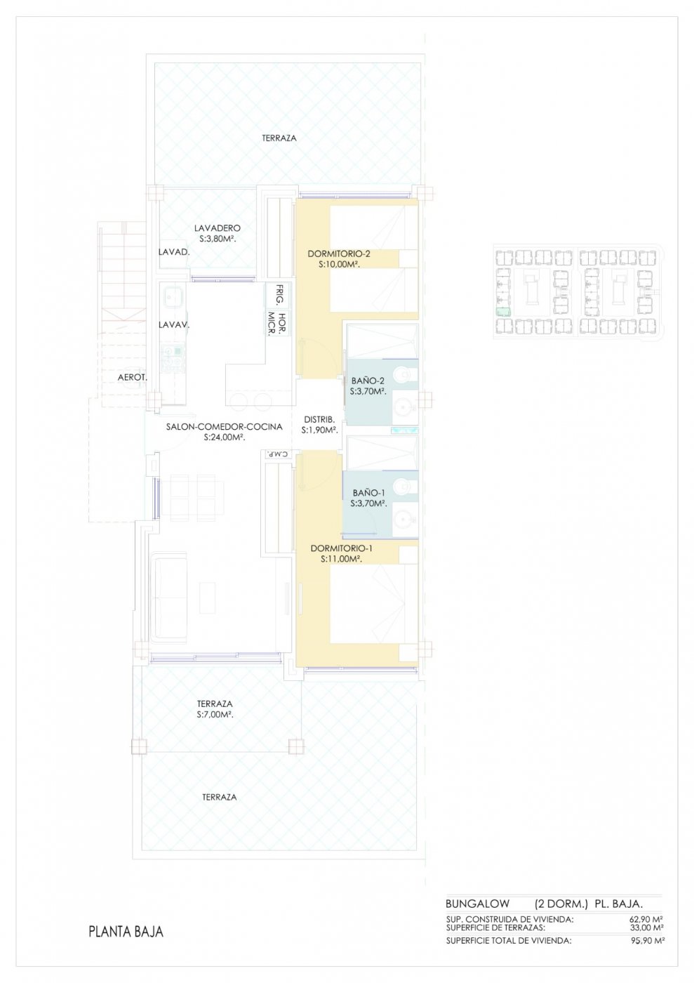 Bungalowi Torrevieja, Alicante, Espanja 2 makuuhuonetta, 63 m2 No. 111450