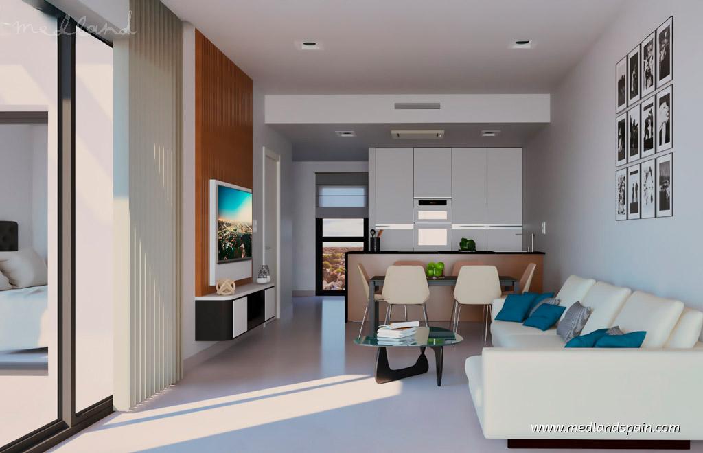 Квартира в Торревьеха, Аликанте, Испания 2 спальни, 77м2 №108847