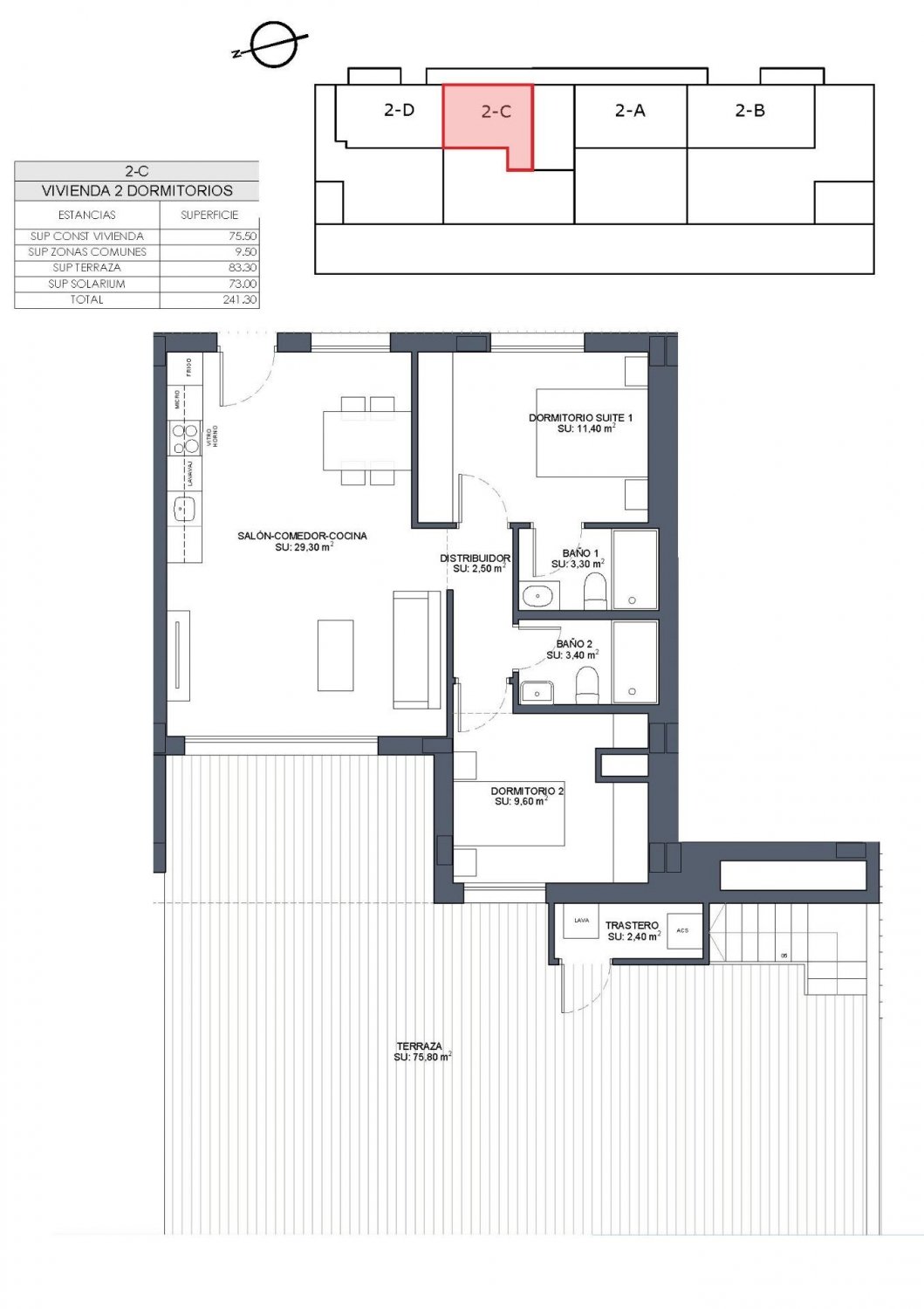 Penthouse in Benijofar, Alicante, Spain 2 bedrooms, 75 sq.m. No. 94747