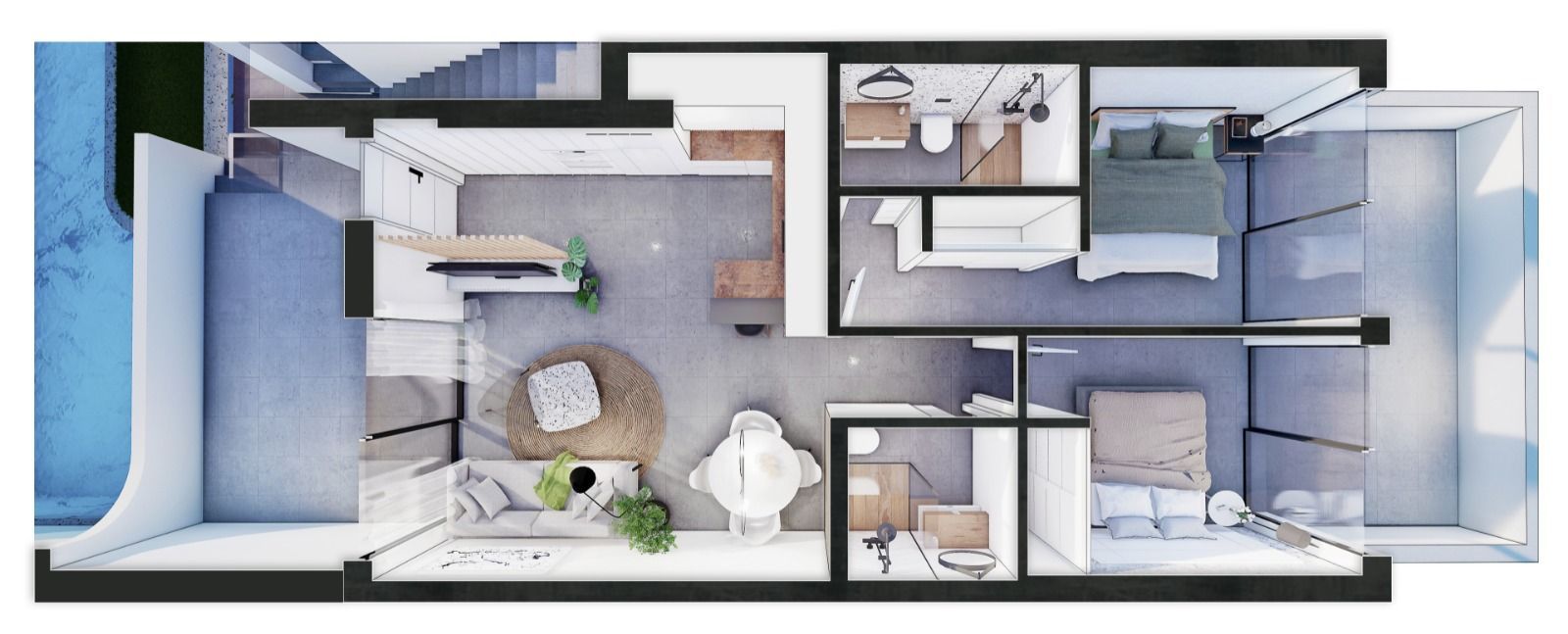 Bungalowi San Pedro del Pinatar, Murcia, Espanja 2 makuuhuonetta, 65 m2 No. 95349
