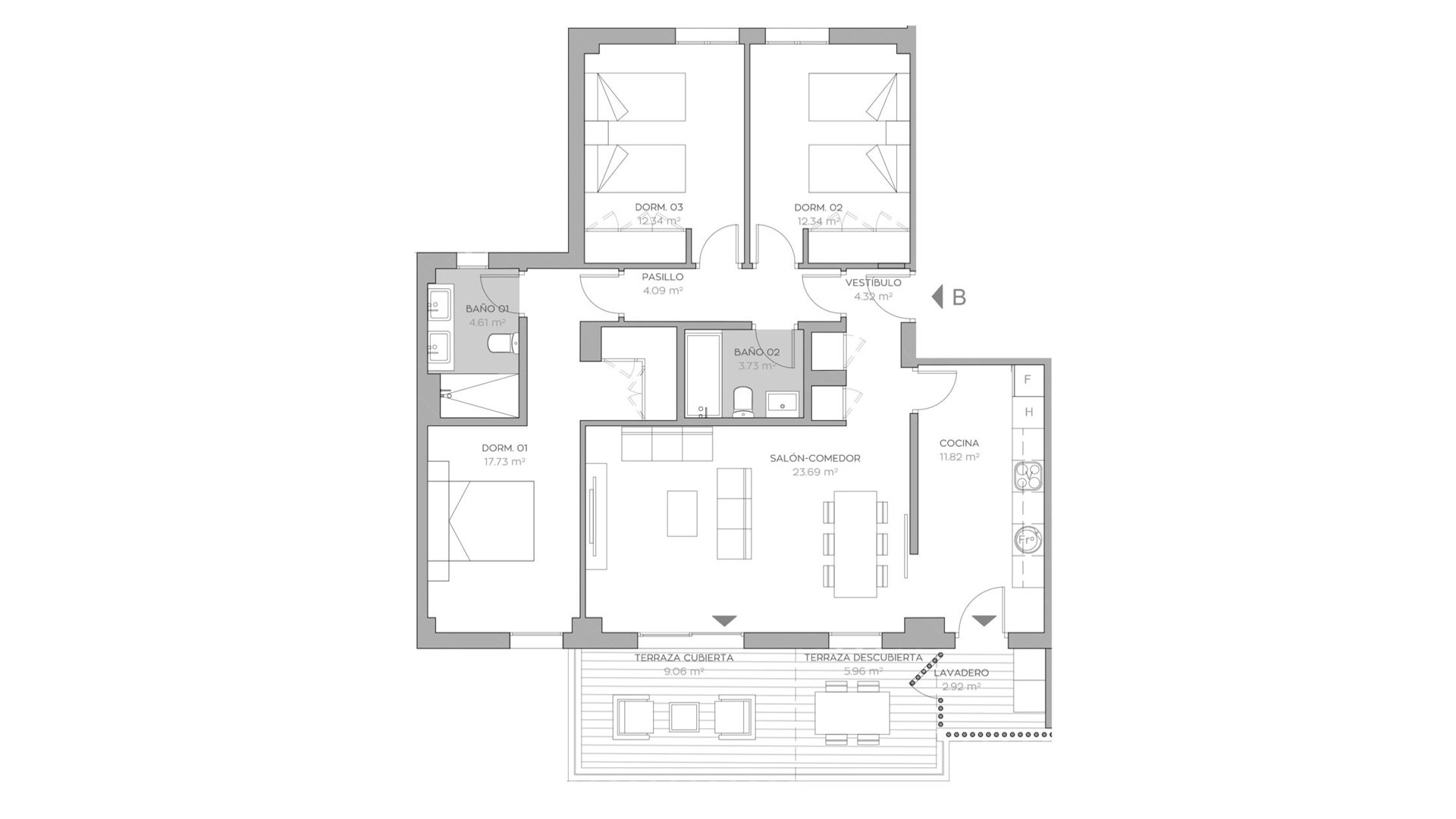 Dzīvoklis La Reserva de El Limonar, El Limonar, Malaga, Spānijā 3 istabas, 95 m2 Nr. 93664