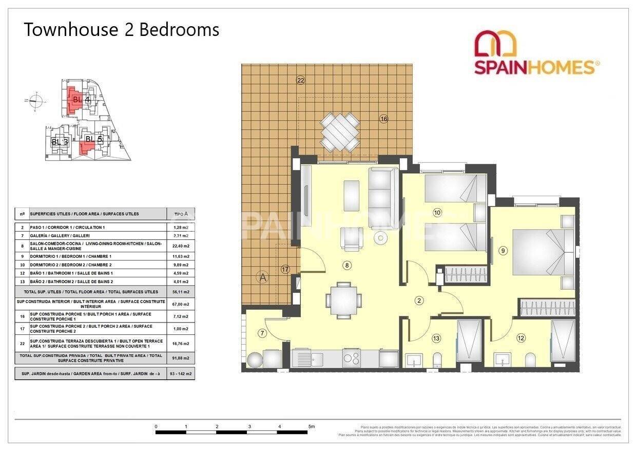 Huvila Busot, Alicante, Espanja 3 makuuhuonetta, 98 m2 No. 55268