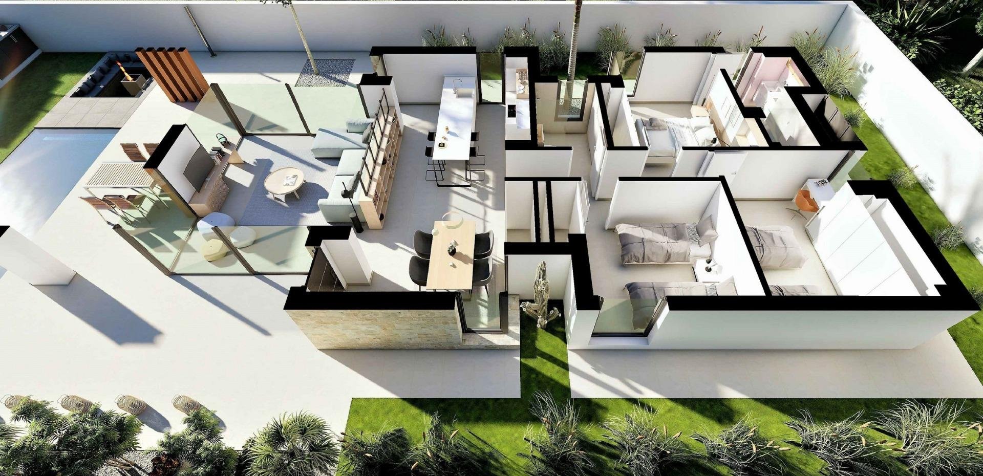 Huvila San Fulgencio, Alicante, Espanja 3 makuuhuonetta, 135 m2 No. 111372
